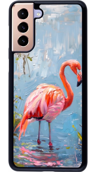 Coque Samsung Galaxy S21+ 5G - Paint Flamingo