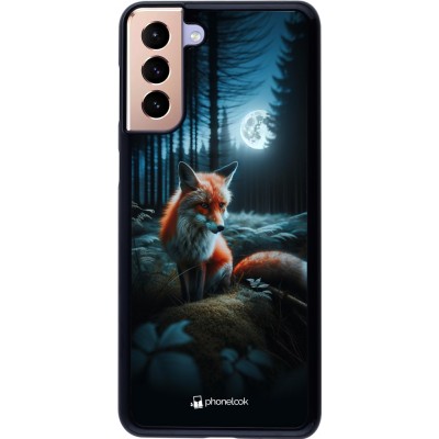 Coque Samsung Galaxy S21+ 5G - Renard lune forêt