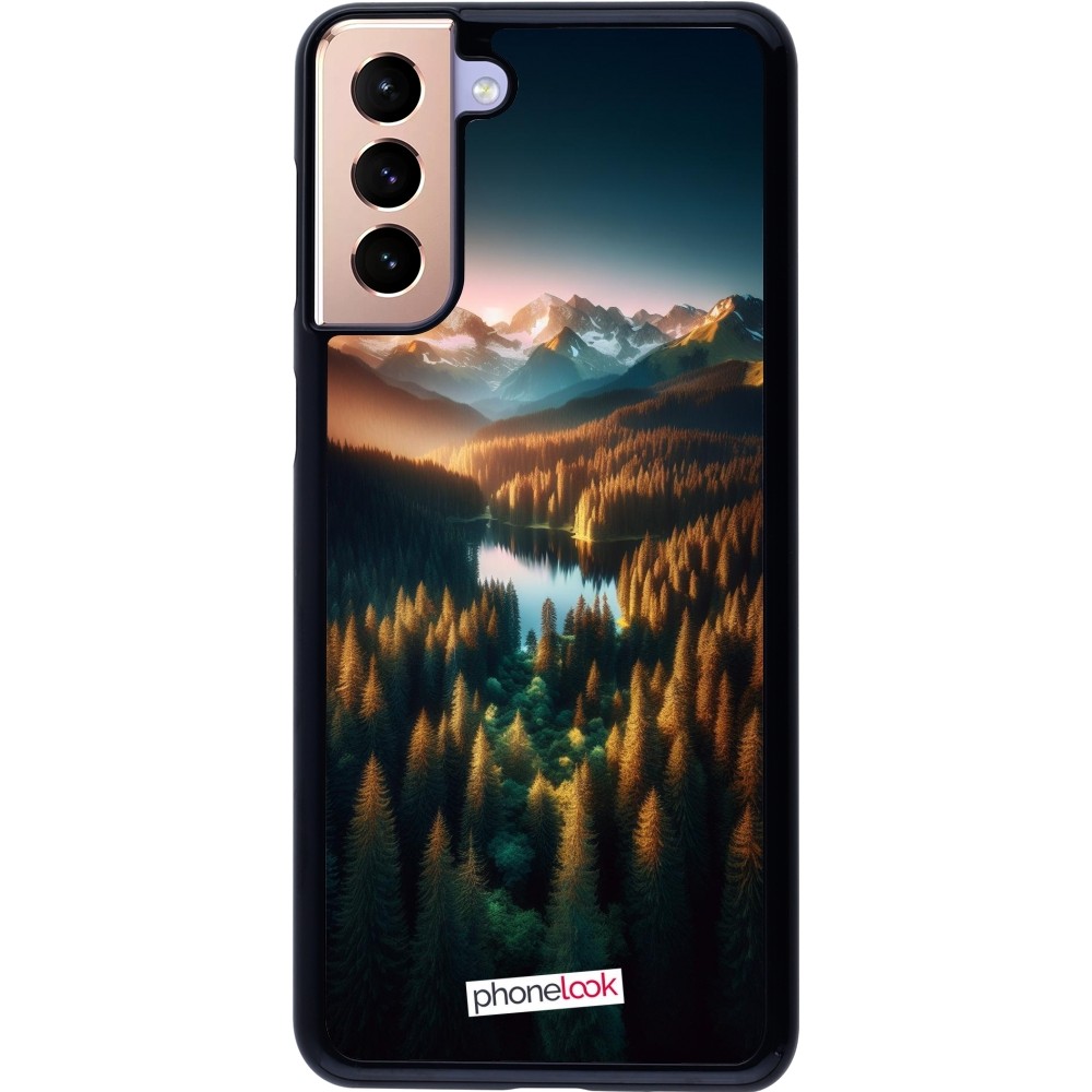 Coque Samsung Galaxy S21+ 5G - Sunset Forest Lake