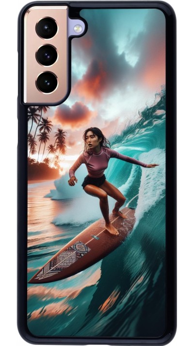 Samsung Galaxy S21+ 5G Case Hülle - Surferin aus Bali