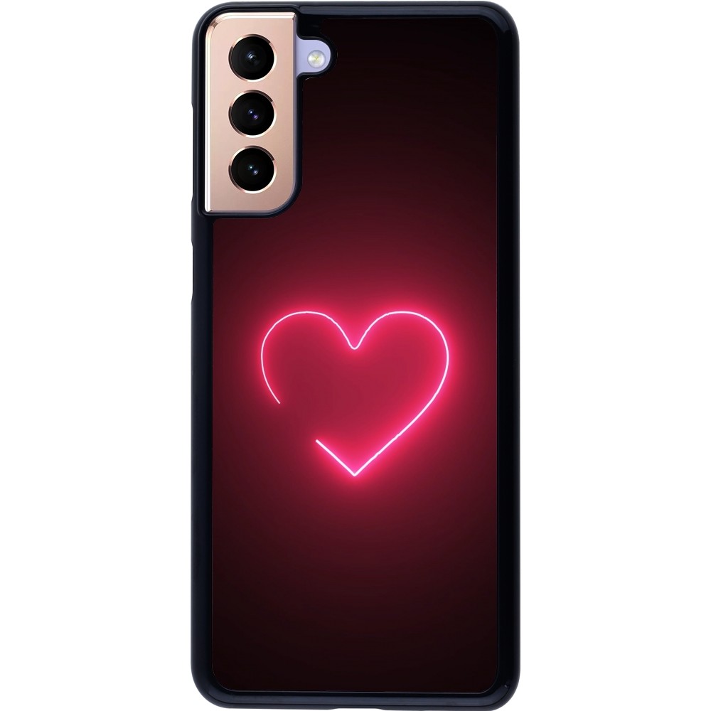 Coque Samsung Galaxy S21+ 5G - Valentine 2023 single neon heart