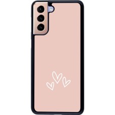 Coque Samsung Galaxy S21+ 5G - Valentine 2023 three minimalist hearts