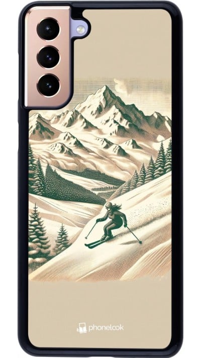 Coque Samsung Galaxy S21+ 5G - Vintage Ski Mountain