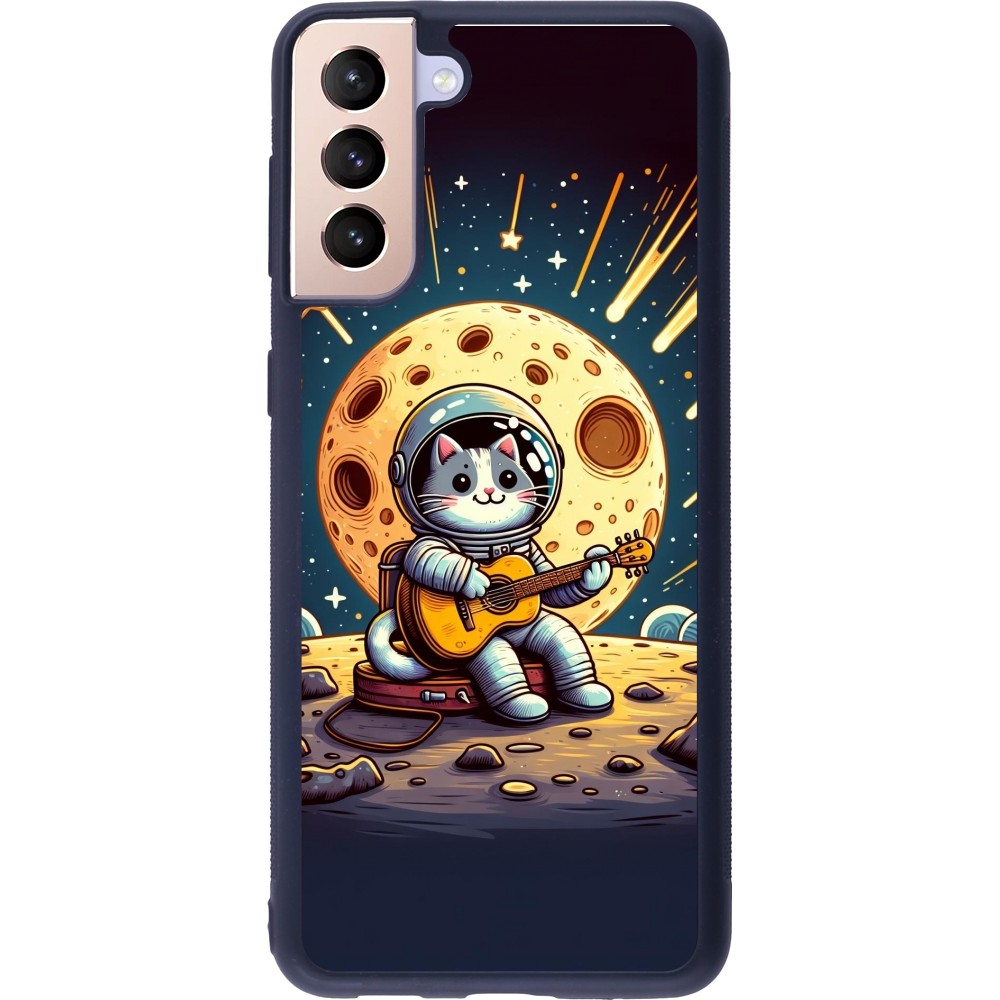 Coque Samsung Galaxy S21+ 5G - Silicone rigide noir AstroCat RockLune