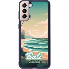 Coque Samsung Galaxy S21+ 5G - Silicone rigide noir Bali Landscape