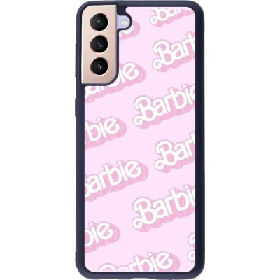 Coque Samsung Galaxy S21+ 5G - Silicone rigide noir Barbie light pink pattern