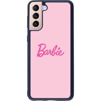 Coque Samsung Galaxy S21+ 5G - Silicone rigide noir Barbie Text