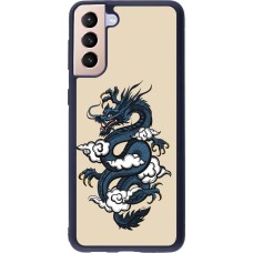 Coque Samsung Galaxy S21+ 5G - Silicone rigide noir Blue Dragon Tattoo