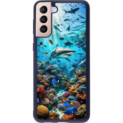 Coque Samsung Galaxy S21+ 5G - Silicone rigide noir Bora Bora Mer et Merveilles