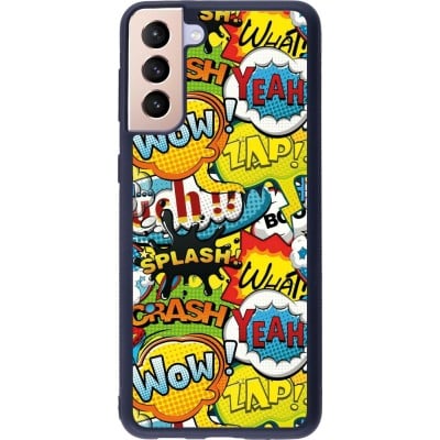 Coque Samsung Galaxy S21+ 5G - Silicone rigide noir Cartoons slogans