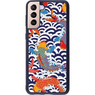 Coque Samsung Galaxy S21+ 5G - Silicone rigide noir Easter 2023 japanese fish