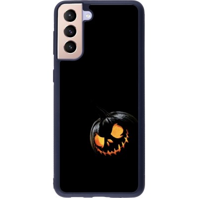 Coque Samsung Galaxy S21+ 5G - Silicone rigide noir Halloween 2023 discreet pumpkin