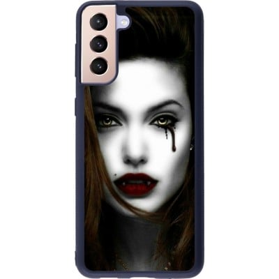 Coque Samsung Galaxy S21+ 5G - Silicone rigide noir Halloween 2023 gothic vampire