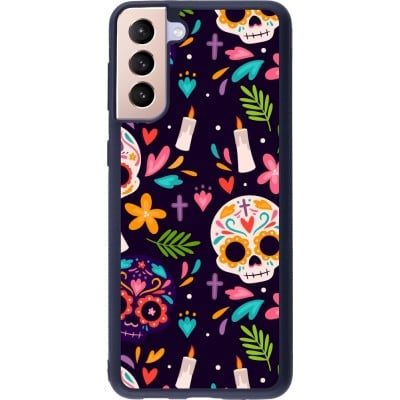 Coque Samsung Galaxy S21+ 5G - Silicone rigide noir Halloween 2023 mexican style