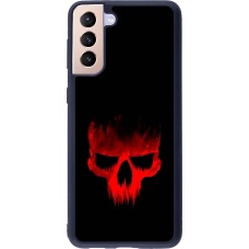 Coque Samsung Galaxy S21+ 5G - Silicone rigide noir Halloween 2023 scary skull