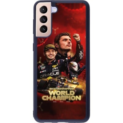 Coque Samsung Galaxy S21+ 5G - Silicone rigide noir Max Verstappen Champion 2023