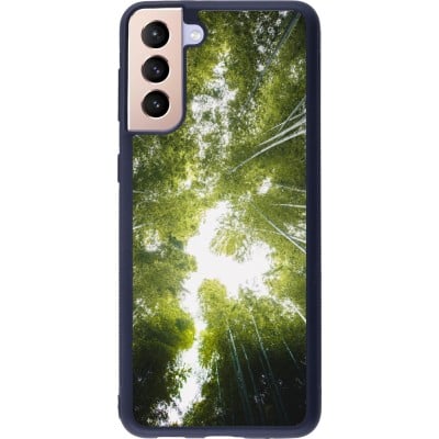 Coque Samsung Galaxy S21+ 5G - Silicone rigide noir Spring 23 forest blue sky