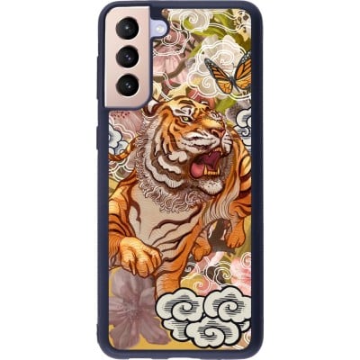 Coque Samsung Galaxy S21+ 5G - Silicone rigide noir Spring 23 japanese tiger