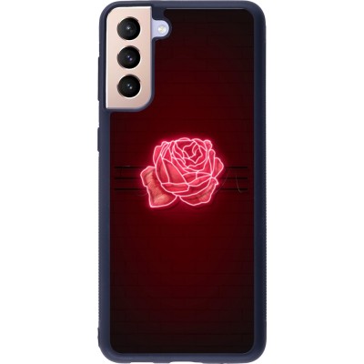 Coque Samsung Galaxy S21+ 5G - Silicone rigide noir Spring 23 neon rose