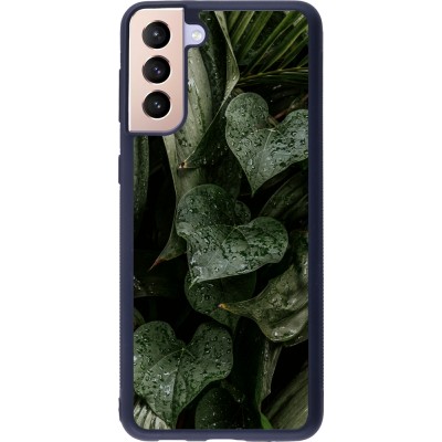 Coque Samsung Galaxy S21+ 5G - Silicone rigide noir Spring 23 fresh plants