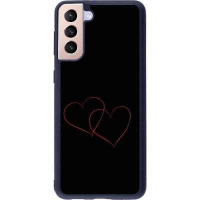 Coque Samsung Galaxy S21+ 5G - Silicone rigide noir Valentine 2023 attached heart