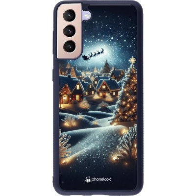 Coque Samsung Galaxy S21+ 5G - Silicone rigide noir Noël 2023 Christmas is Coming