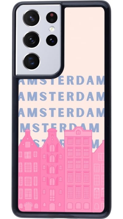 Coque Samsung Galaxy S21 Ultra 5G - Amsterdam Pink Print