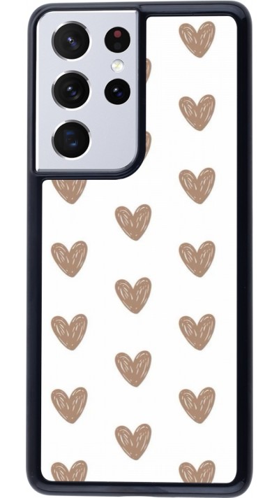 Coque Samsung Galaxy S21 Ultra 5G - Autumn 2024 brown hearts