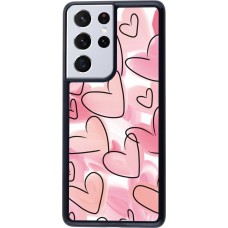 Coque Samsung Galaxy S21 Ultra 5G - Easter 2023 pink hearts