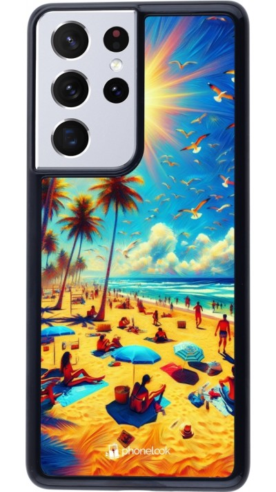 Coque Samsung Galaxy S21 Ultra 5G - Été Paradis Paint