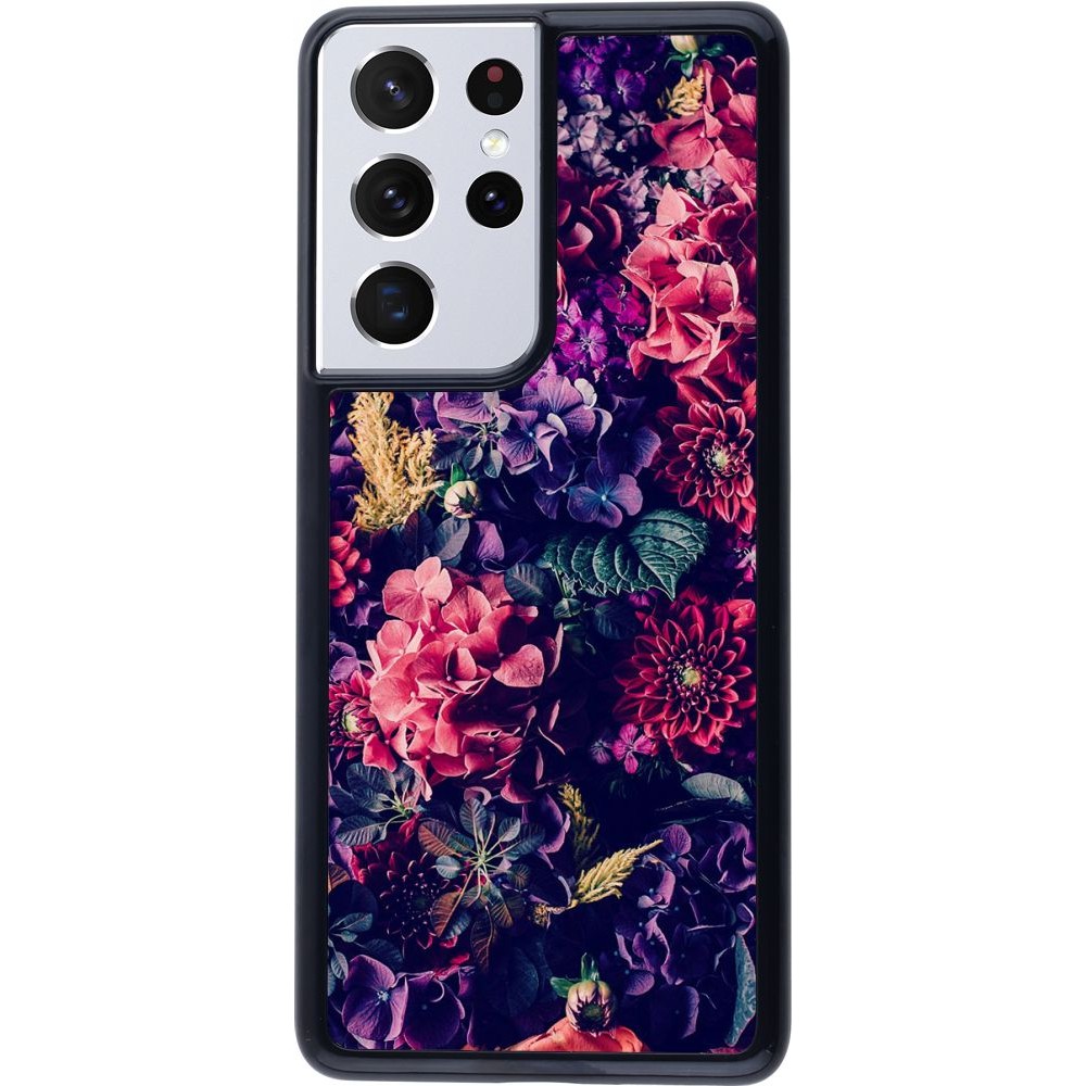 Coque Samsung Galaxy S21 Ultra 5G - Flowers Dark