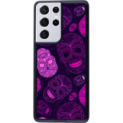 Coque Samsung Galaxy S21 Ultra 5G - Halloween 2023 pink skulls