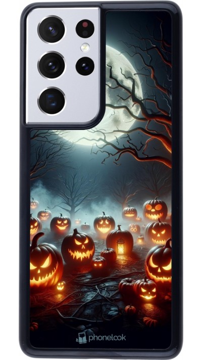 Coque Samsung Galaxy S21 Ultra 5G - Halloween 2024 Many Pumpkins