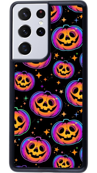 Coque Samsung Galaxy S21 Ultra 5G - Halloween 2024 rainbow pumpkins