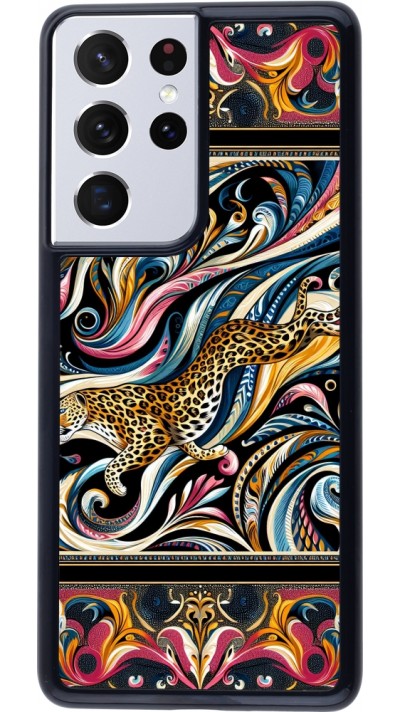 Samsung Galaxy S21 Ultra 5G Case Hülle - Leopard Abstrakte Kunst