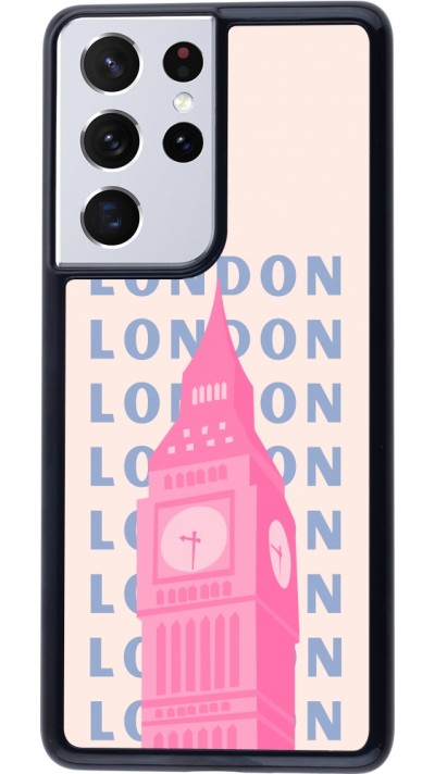 Samsung Galaxy S21 Ultra 5G Case Hülle - London Pink Print