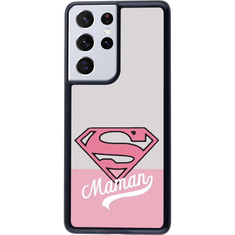 Samsung Galaxy S21 Ultra 5G Case Hülle - Mom 2024 Super hero maman