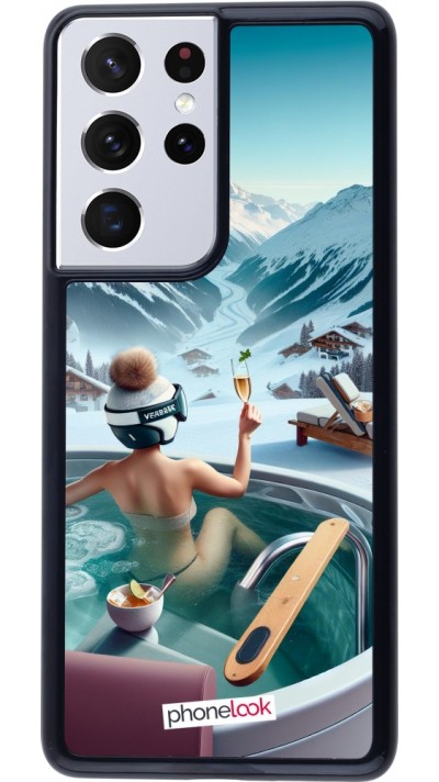 Coque Samsung Galaxy S21 Ultra 5G - Montagne Glamour Jacuzzi