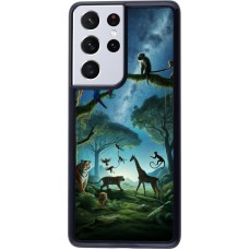 Samsung Galaxy S21 Ultra 5G Case Hülle - Paradies der exotischen Tiere