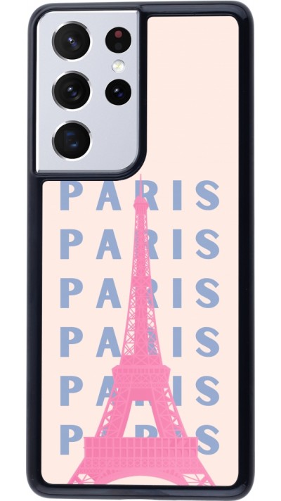 Coque Samsung Galaxy S21 Ultra 5G - Paris Pink Print