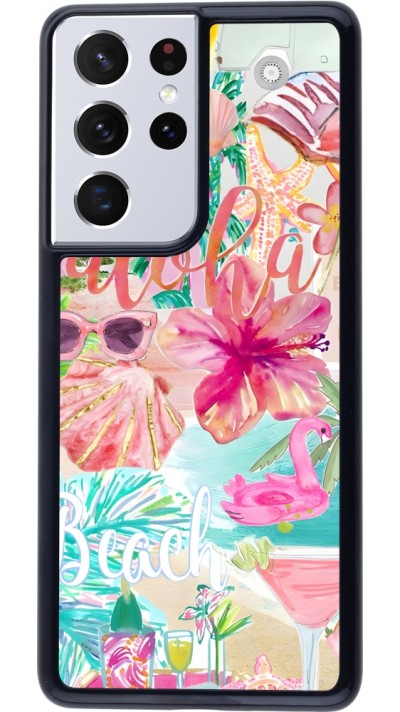 Coque Samsung Galaxy S21 Ultra 5G - Preppy Collage Aloha