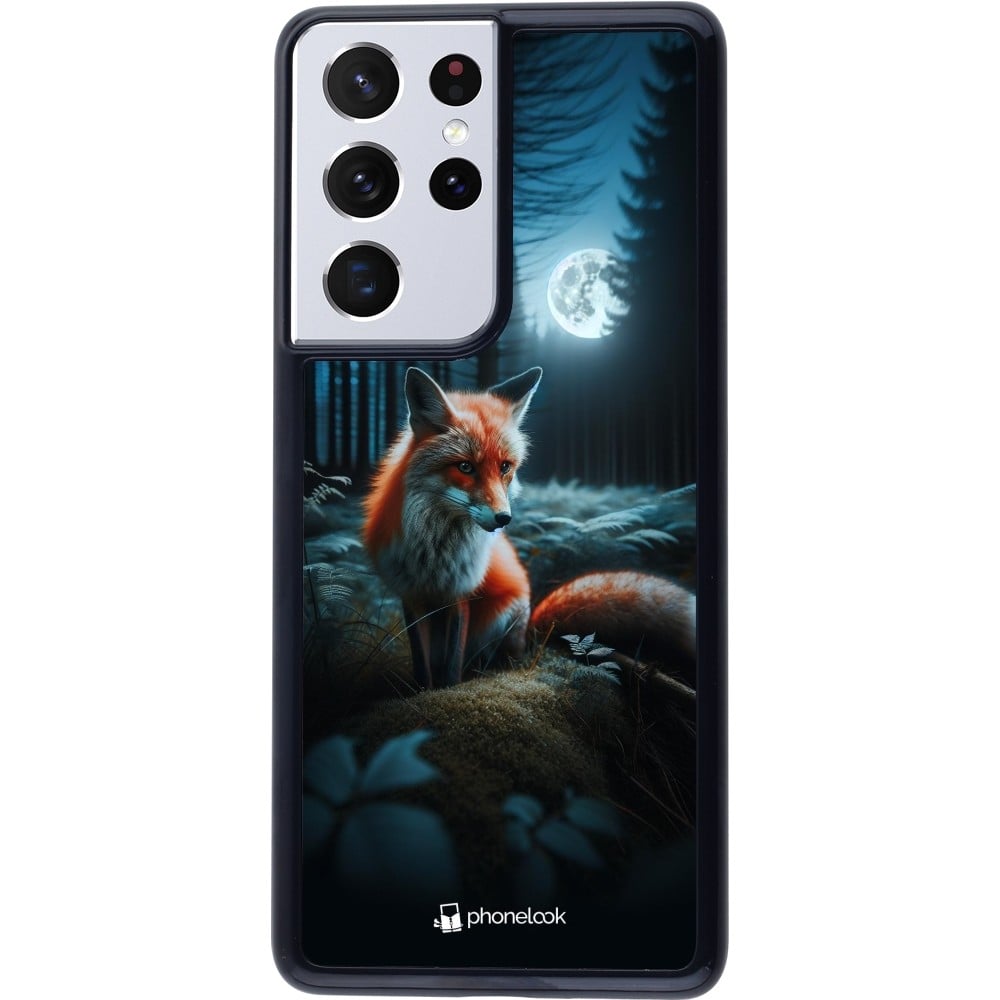 Coque Samsung Galaxy S21 Ultra 5G - Renard lune forêt