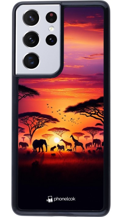 Coque Samsung Galaxy S21 Ultra 5G - Safari sunset wildlife