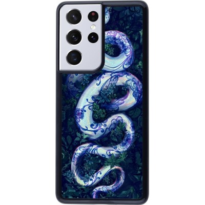 Coque Samsung Galaxy S21 Ultra 5G - Serpent Blue Anaconda