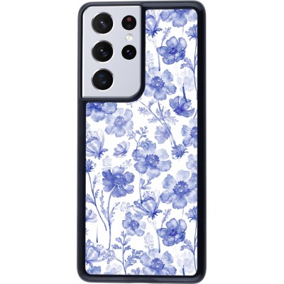 Coque Samsung Galaxy S21 Ultra 5G - Spring 23 watercolor blue flowers