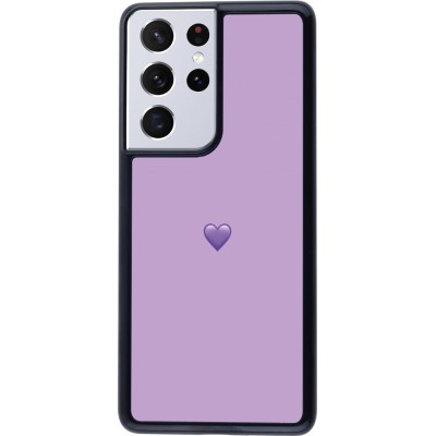 Coque Samsung Galaxy S21 Ultra 5G - Valentine 2023 purpule single heart