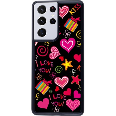 Coque Samsung Galaxy S21 Ultra 5G - Valentine 2023 love symbols