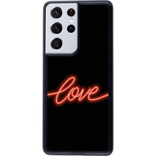 Coque Samsung Galaxy S21 Ultra 5G - Valentine 2023 neon love