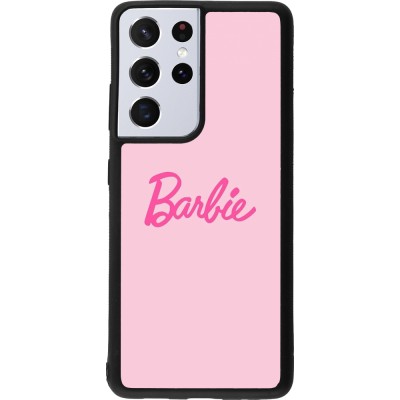 Coque Samsung Galaxy S21 Ultra 5G - Silicone rigide noir Barbie Text