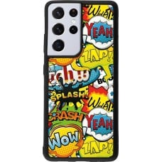 Coque Samsung Galaxy S21 Ultra 5G - Silicone rigide noir Cartoons slogans